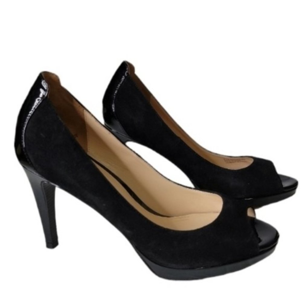 Cole Hann Nike Air Black Pump Heel Shoes Size 8B